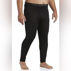 NWOT HB Men’s Big & Tall Black Base Layer Long Pants Cold Weather - 2XLT